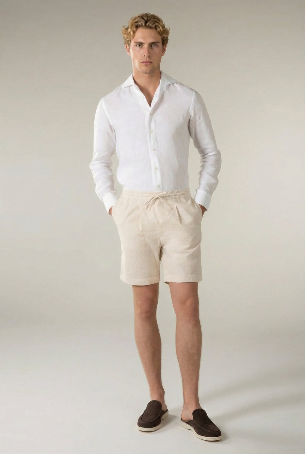 Cavalién Linen Short Natural