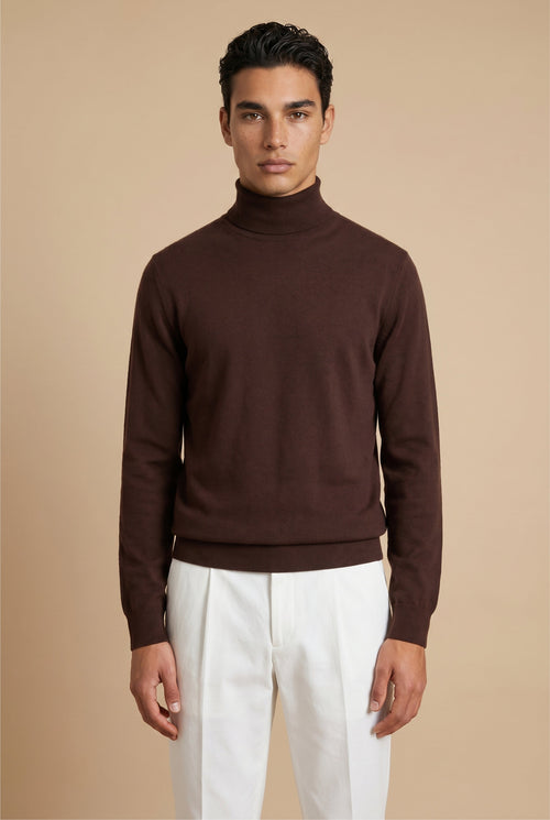 Cavalién Extrafine Rollneck Dark Brown