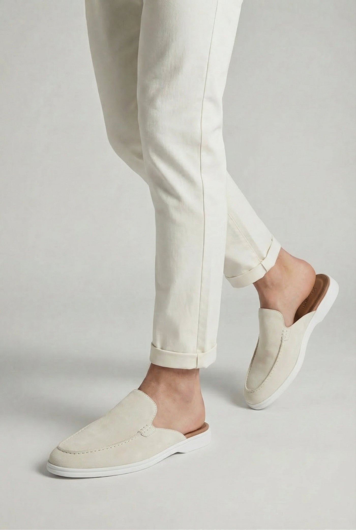 Yacht Suède Mule White