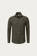 Long Sleeve Linen Shirt Olive