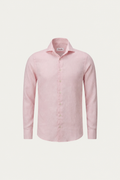 Long Sleeve Linen Shirt Pink